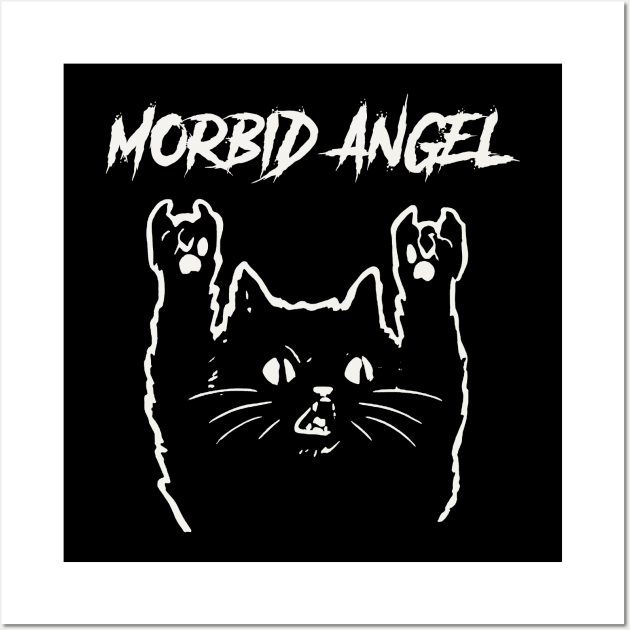 morbid angel metal cat Wall Art by bubur ayam